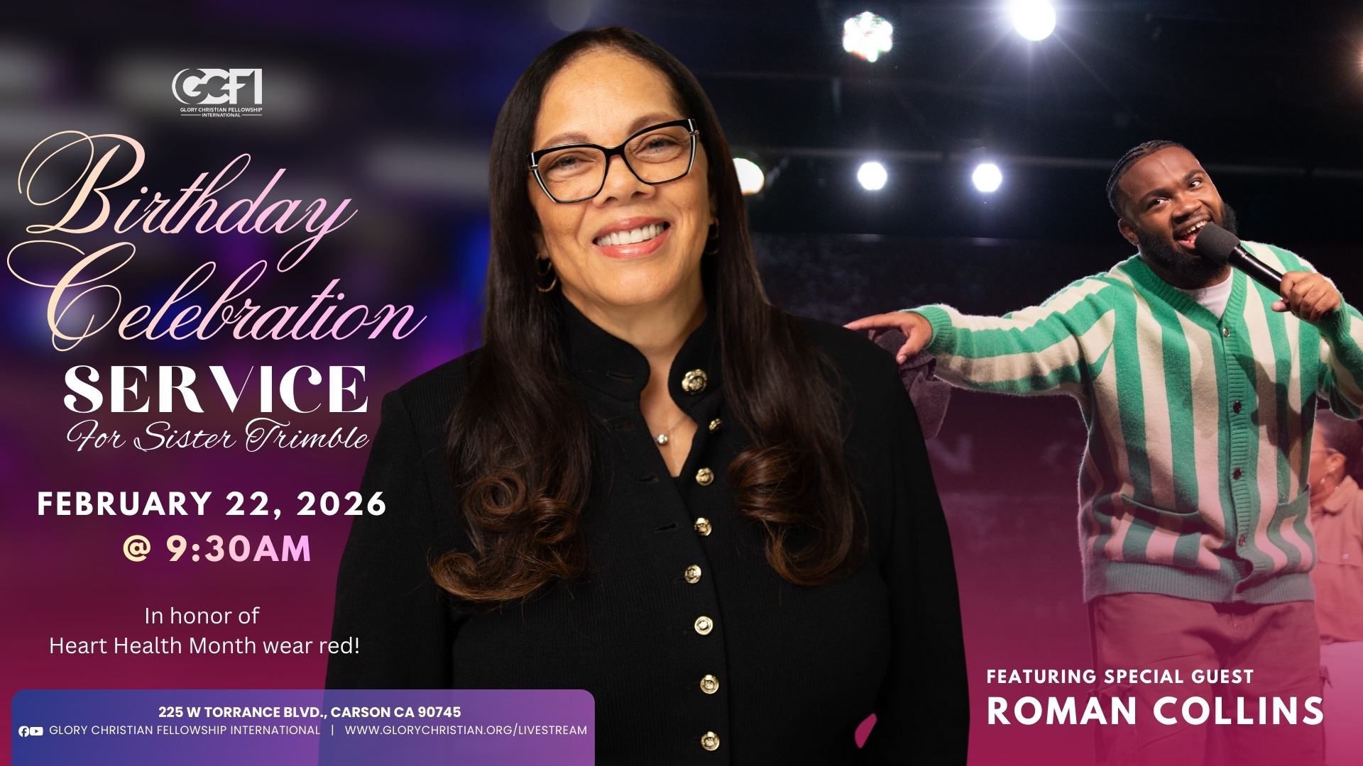 Birthday Celebration Service For Sister Trimble